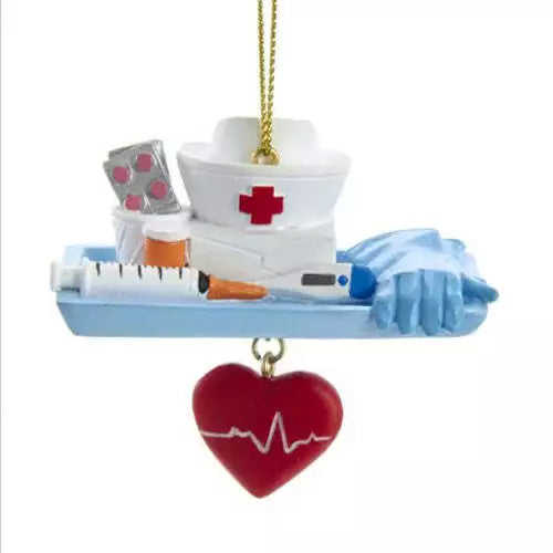 Kurt Adler Personalize Ornament Nurse Tray