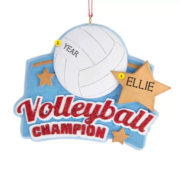 Volleyball Champion Personalizable Ornament