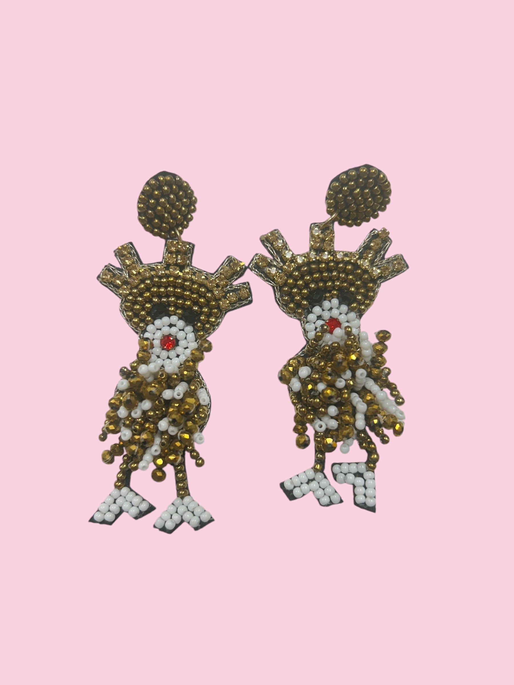 Beaded Earring Reindeer