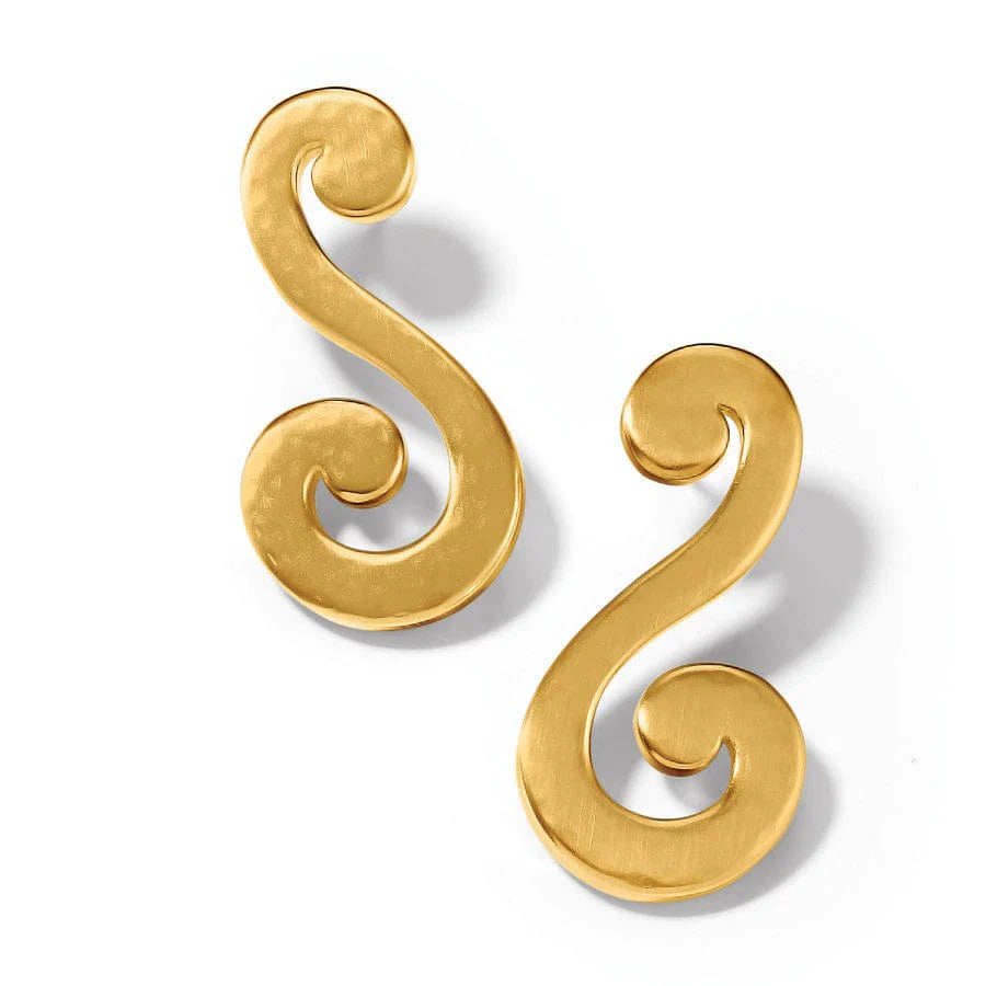 Royale Long Post Earrings Gold