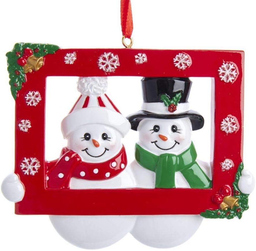 Snow Couple Personalize Ornament