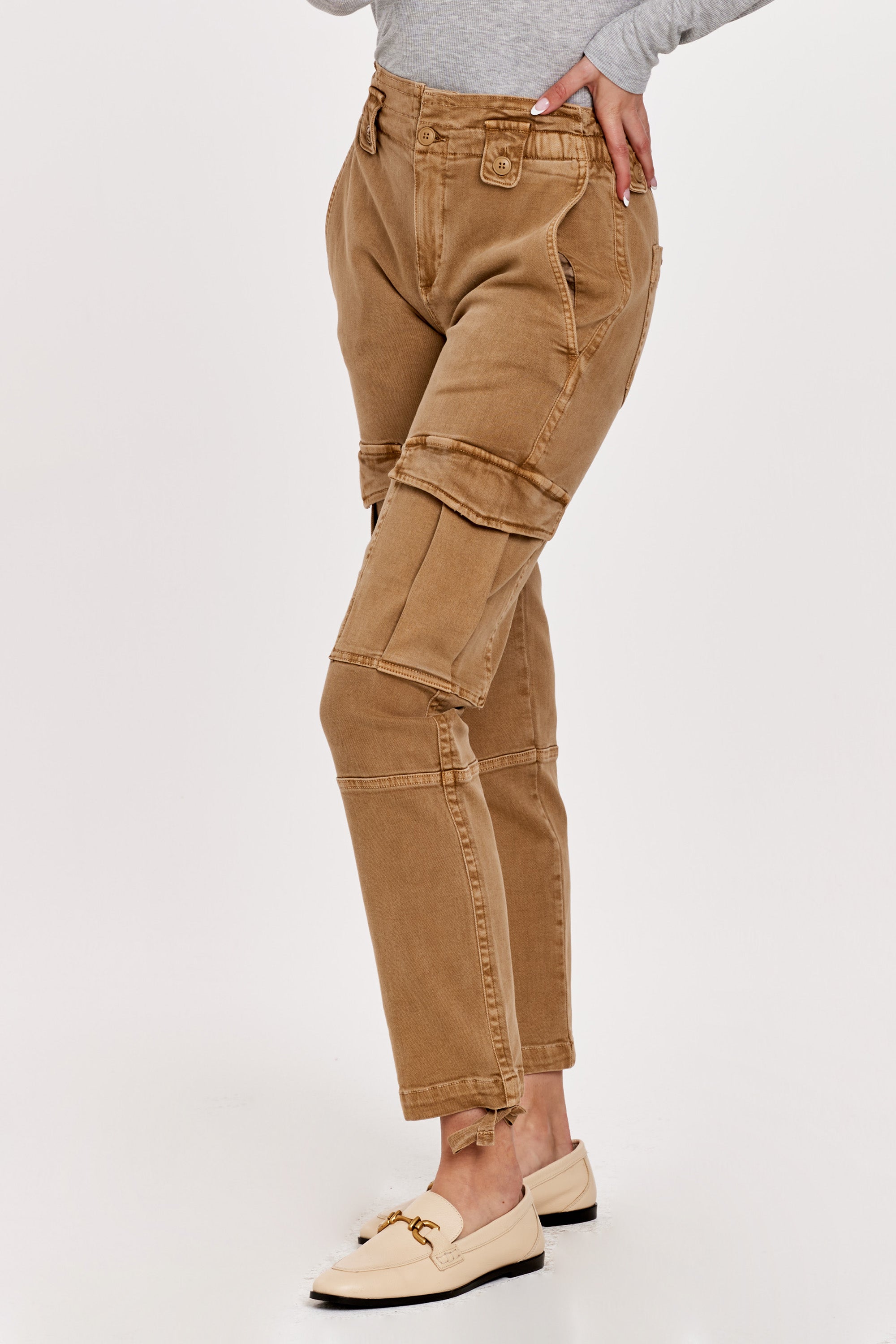 Richie High Rise Cargo Pants Butterscotch - ONLINE ONLY - Beau Kisses