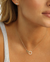 Oh She Fancy Trinity Necklace Gold and White Diamondettes - Beau Kisses