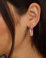 Heiress Ombre Hoops 1' Gold Pink - Beau Kisses