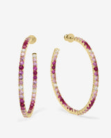 Heiress Ombre Hoops 2' Gold Pink - Beau Kisses