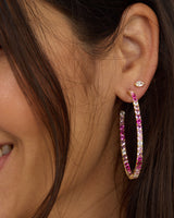 Heiress Ombre Hoops 2' Gold Pink - Beau Kisses