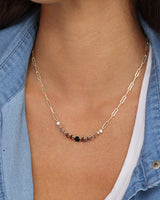 Not Your Basic Graduated Ombre Samantha Tennis Necklace Gold Black - Beau Kisses