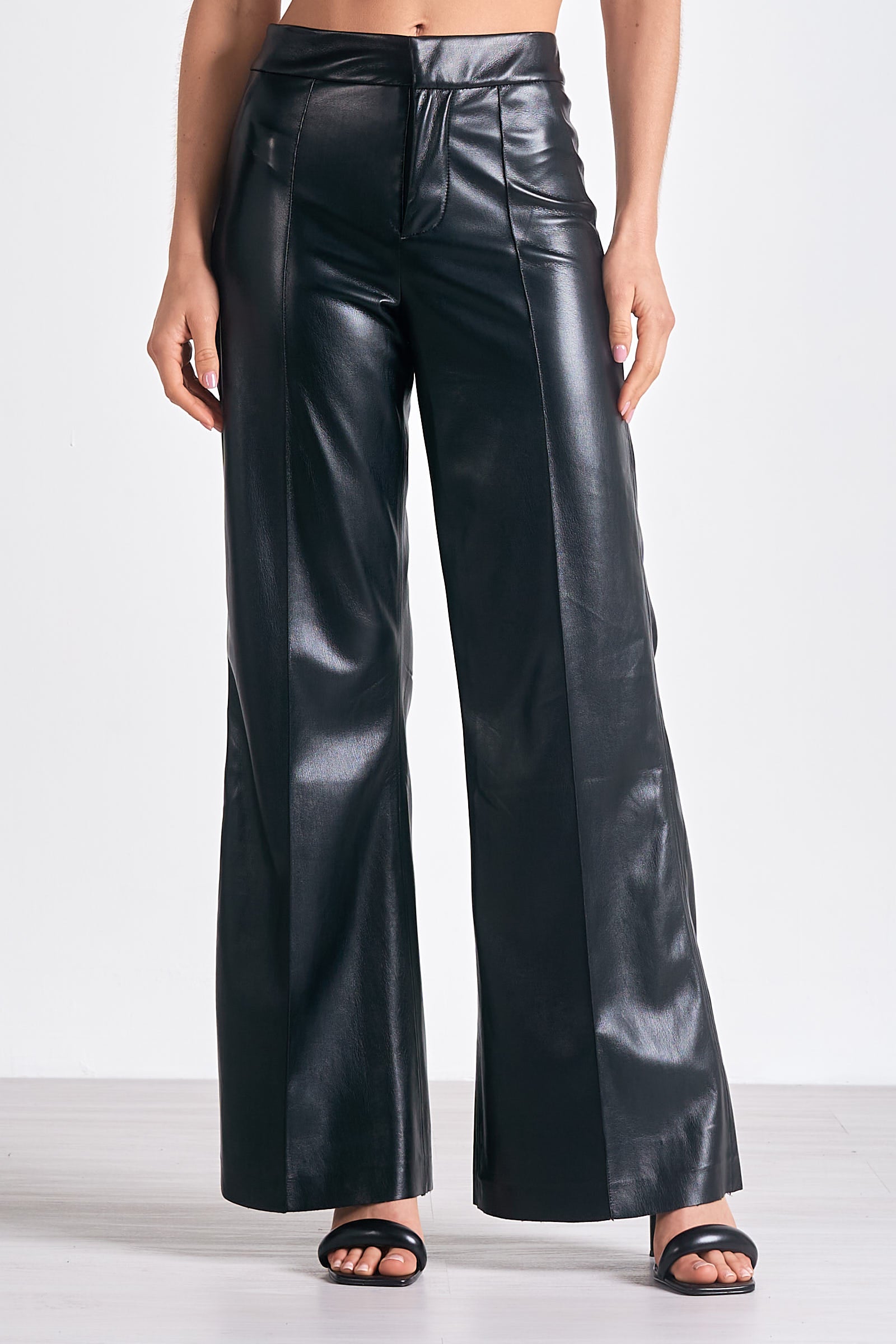 High Waisted Flare Pants Black