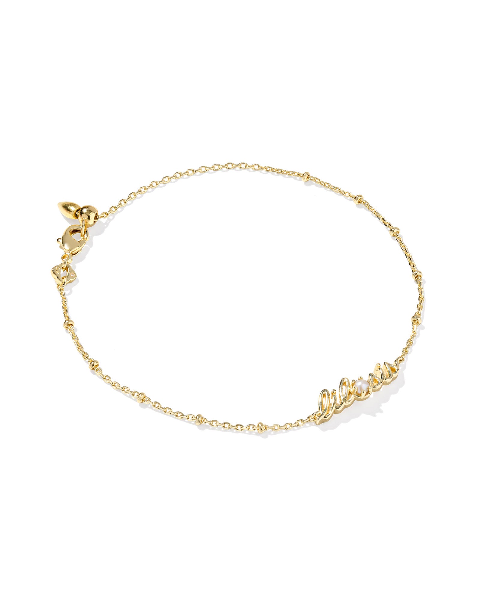 Lil Sis Delicate Chain Bracelet Gold Freshwater Cultured Pearl - Beau Kisses