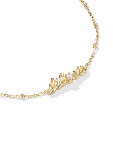 Lil Sis Delicate Chain Bracelet Gold Freshwater Cultured Pearl - Beau Kisses