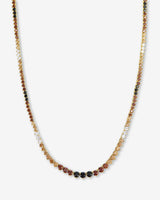 Not Your Basic Graduated Ombre Tennis Necklace 16' Gold Black - Beau Kisses