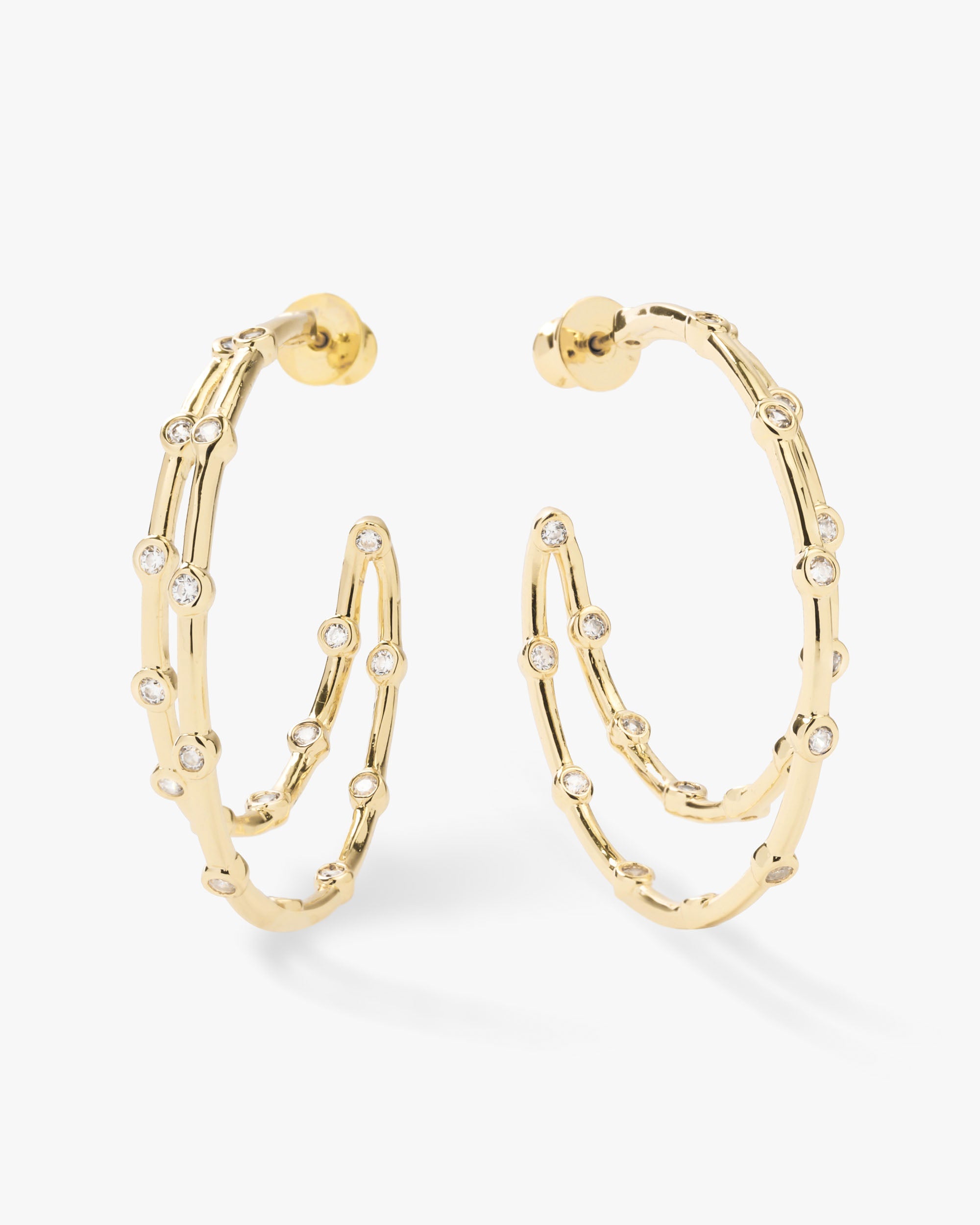 Big Ass Doubled Hoops Gold 1.5" - Beau Kisses