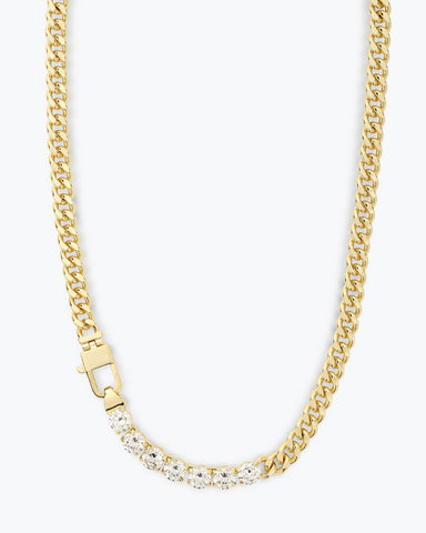 Julian Loves DIamonds Grand Heiress Cuban Chain Necklace Gold - Beau Kisses