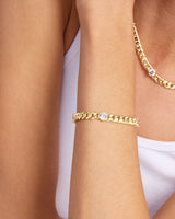 Julian Triple Diamond Cuban Chain Bracelet - Beau Kisses