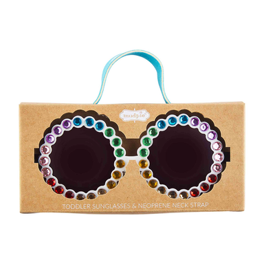 Toddler White Round Sunglasses - Beau Kisses