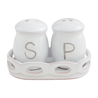 Scallop Salt & Pepper Tray Set - Beau Kisses