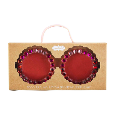 Toddler Red Round Sunglasses - Beau Kisses