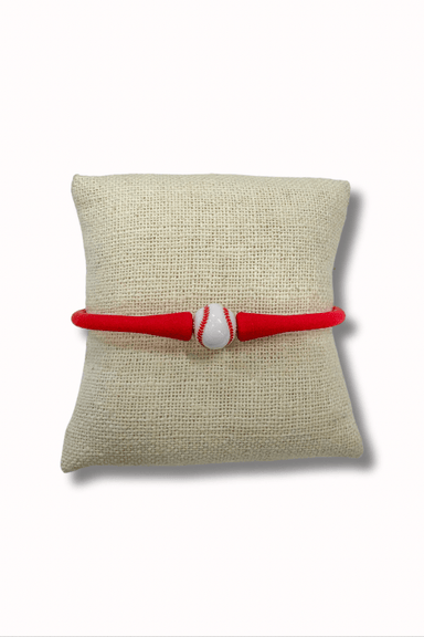 Silicone Bracelet With Baseball Bead - Beau Kisses