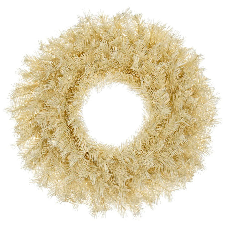 Kurt Adler Un-Lit Cream Colored Wreath 30"