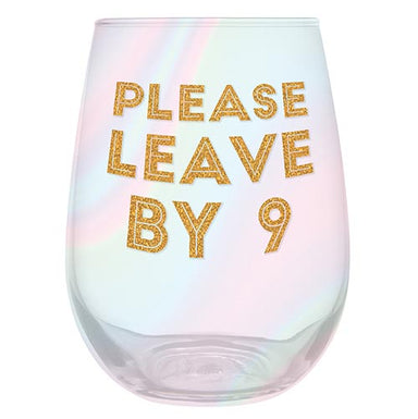 Stemless Leave By 9 Wine Glass 20oz - Beau Kisses