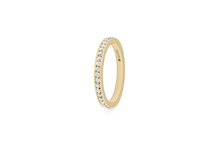 Eternity Ring Small Gold With Clear Cyrstals