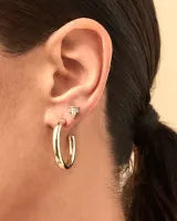 Colette Hoop Earrings Gold Metal - Beau Kisses