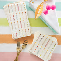 Birthday Candles Guest Napkin - Set of 16 - Beau Kisses