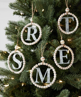 Initial Beaded Ornament - Beau Kisses