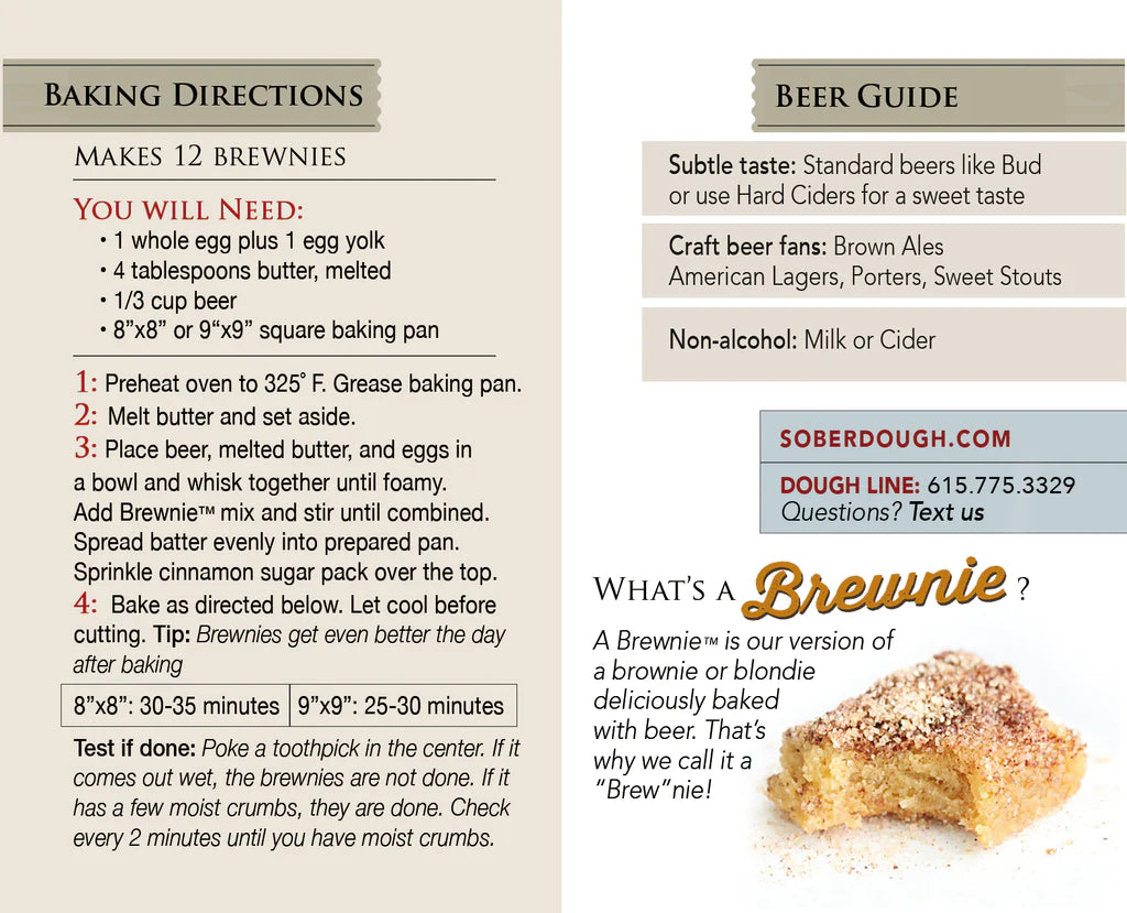 Soberdough Snickerdoodle Brewnies - Beau Kisses