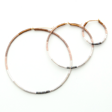 Skin Erika Micro Beaded LG 14K Hoop in Muse - Beau Kisses