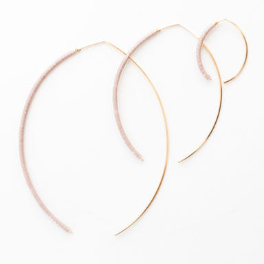 The Johnnie Wishbone SM Mink Hoop 14K - Beau Kisses