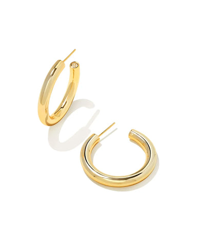 Colette Hoop Earrings Gold Metal - Beau Kisses