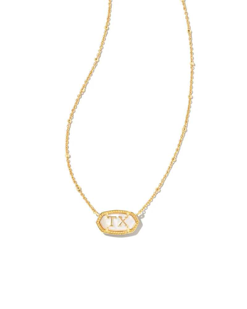 ELISA TEXAS NECKLACE GOLD IVORY MOTHER OF PEARL