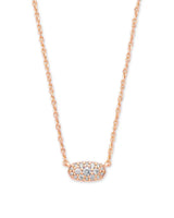 Kendra Scott Grayson Crystal Necklace Rose Gold