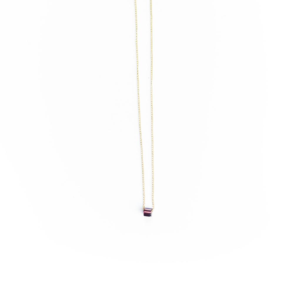 Skin Emmy Single Floating Square Bead SM Necklace Dream - Beau Kisses